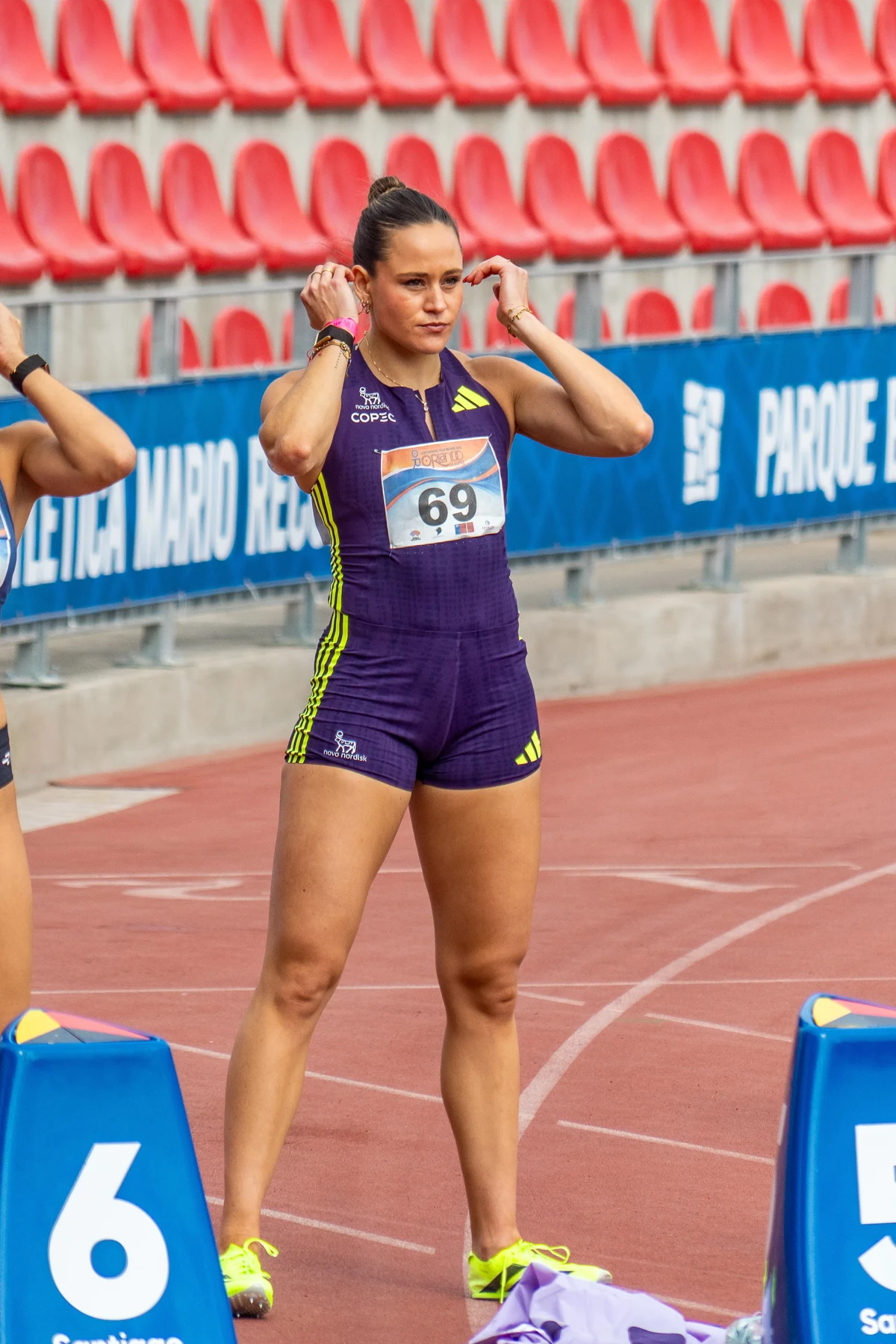Atleta en blocks